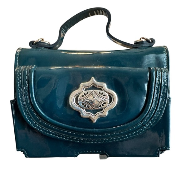 Brighton Mini Crossbody Zip Organizer Patent Leather Bag - Picture 1 of 7